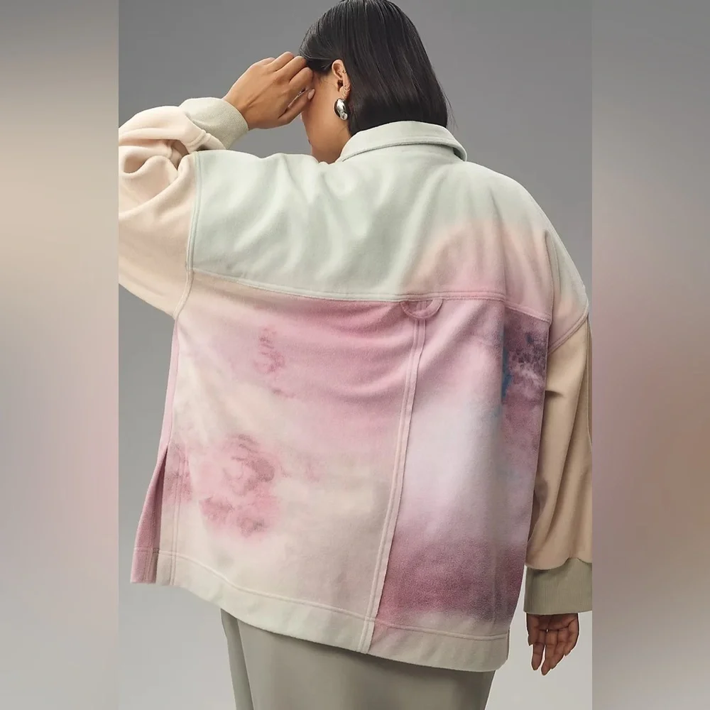 NWT! Anthro Pilcro Cotton Microfleece Button-Front Jacket - Medium Petite - Picture 6 of 8